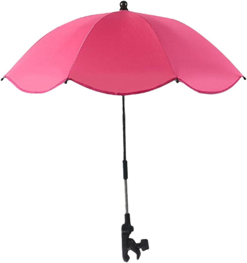 OIY Clip-On Stroller Umbrella Sunshade, 26 x 30.7" Adjustable Clamp Parasol with UV