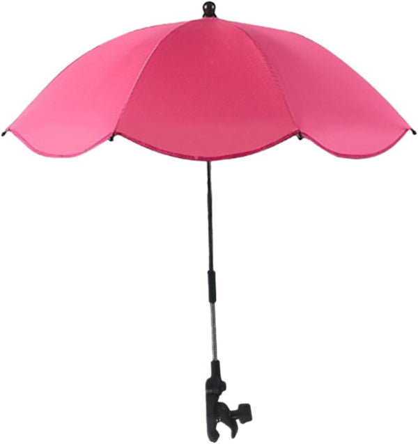 OIY Clip-On Stroller Umbrella Sunshade, 26 x 30.7" Adjustable Clamp Parasol with UV