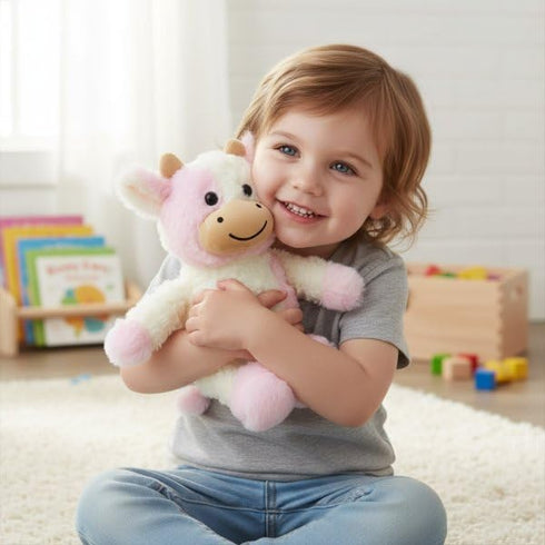 Sibupue 11.8in Cow Stuffed Animals Soft Plush Cute Cow Doll for Boys Girls (Zhang NIU qianfense)