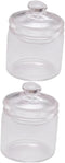 Artibetter 2 Pcs Miniature Jar 1:12 Doll Glass Jars with Lids, Miniature Glass Bottles for Doll House