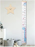 Kids Growth Chart, Wood Frame Fabric Canvas Height Measurement Ruler for Child's Room Decoration - Blue Dinosaur