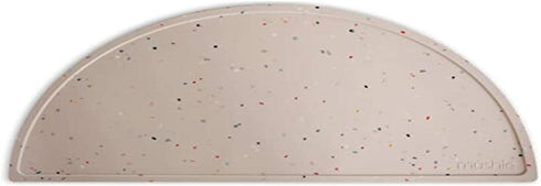 mushie Silicone Placemat for Kids, BPA-Free Non-Slip Design in Vanilla Confetti