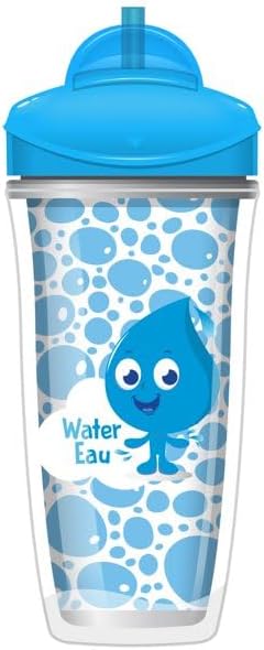 Playtex Baby Sipsters Stage 3 - Spill-Proof, Leak-Proof, Insulated Toddler Straw Sippy Cups, 9 Oz, 2 Count