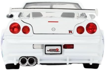 1:24 2002 (R34), 8+(Glossy Jada Toys JDM Tuners Die-Cast Nissan Skyline GT-R Opening Doors, Detailed Interior, Rubber
