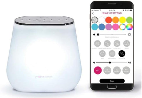 Project Nursery Bluetooth Smart Sound Soother with Multi-Color Nightlight, Alexa Enabled, Voice