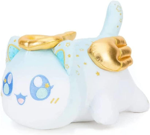 1Pcs 10" Cute Cat Plush Toy, Soft Throw Pillow Decorations, Great Gift for Kids (Angel Cat)
