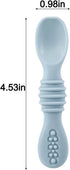 PandaEar 7 Pack Baby Led Weaning Spoons, Silicone Self Feeding Utensils for Toddlers