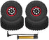 4Pcs RC Racing Tires 120mm, 1/10 Scale Rubber Inflatable Remote Control Model Climbing Car Tire (Red)