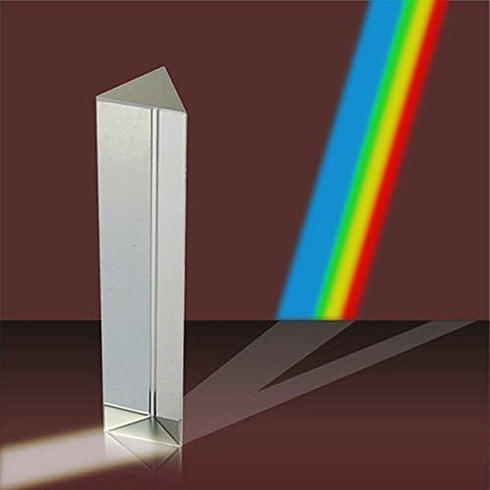 Amlong Crystal 2.5 inch Optical Glass Triangular Prism for Teaching Light Spectrum Physics and Photography