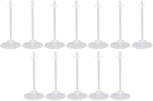 EXCEART 24pcs White Doll Stand Support Rack, Action Figure Display Rack for Doll Collection Decoration