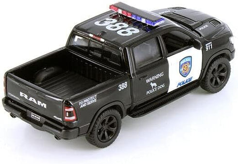 Kinsmart 2019 Dodge Ram 1500 Police Pickup Truck Diecast Model Car, 1/46 O Scale Diecast Truck