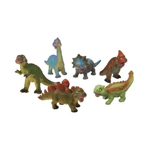 CP Toy Constructive Playthings Dinosaur Set, Soft and Squeezable Dino Toys for Kids, TNZ-3