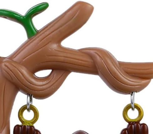1Pc Green Solar Dancing Animal Ornament - Cute Solar Monkey Swinging Bobble Dancer for Car Dashboard Decoration