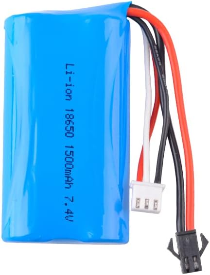 2 pcs 7.4V 1500Mah 15C SM2P Plug Li-ion Battery - for WPL C24 MN D90 RC Car, Remote Control RC Toys
