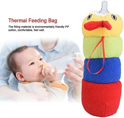 HEEPDD Soft Stuffed Caterpillar Baby Bottle Cover, Thermal Insulated Feeding Pouch, Milk Bottle Warmer Bag for Infants