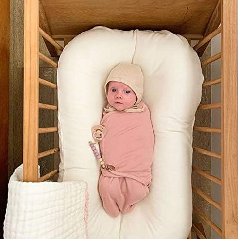 Ely's & Co. Adjustable Swaddles for Newborn, Baby Swaddles 0-3 Months, 2 Pack (Dusty Rose and Mauve Pink Star)