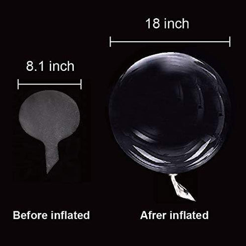 18 Inch Helium Bobo Balloons for LED Light Up Decorations - Valentine's Day, Christmas, Wedding, Birthday (Clear, 10