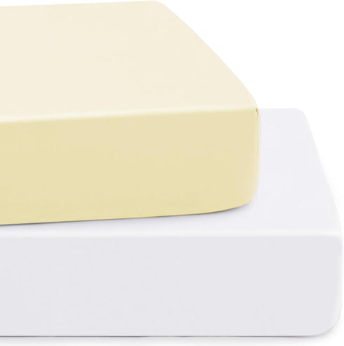 Vonty 2 Pack Breathable Fitted Crib Sheet for Boys and Girls -