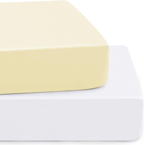 Vonty 2 Pack Breathable Fitted Crib Sheet for Boys and Girls -