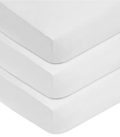 American Baby Company 3 Pack 100% Natural Cotton Fitted Crib Sheets 52"