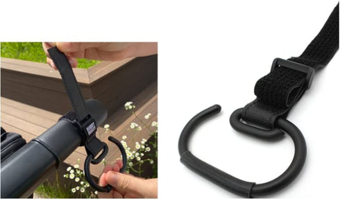 Nonslip Stroller Hook for Hanging Diaper Bags, Purse, Shopping