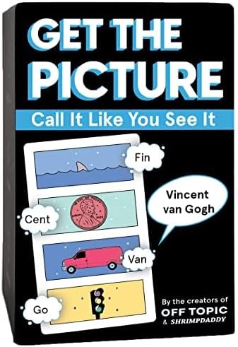 OFF TOPIC Get The Picture Card Game - Fun Word Puzzle Game for 2+ Players, Great Party Game