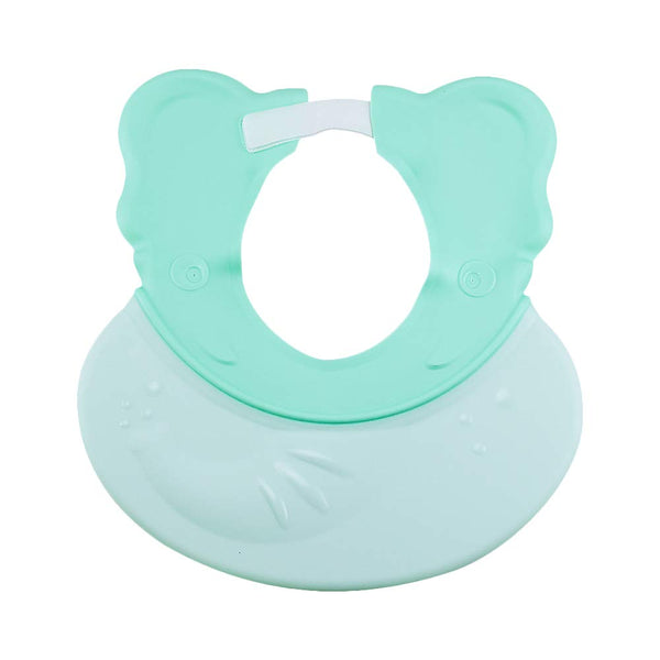 Topwon Baby Shampoo Shower Cap, Adjustable Silicone Visor Hat for Toddler, Ears Protection, Green