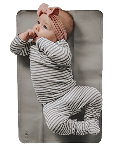 Vegan Leather Baby Changing Mat by Lark Baby Goods - Waterproof Portable Diaper Pad - Foldable for Travel (14 x 22 in)