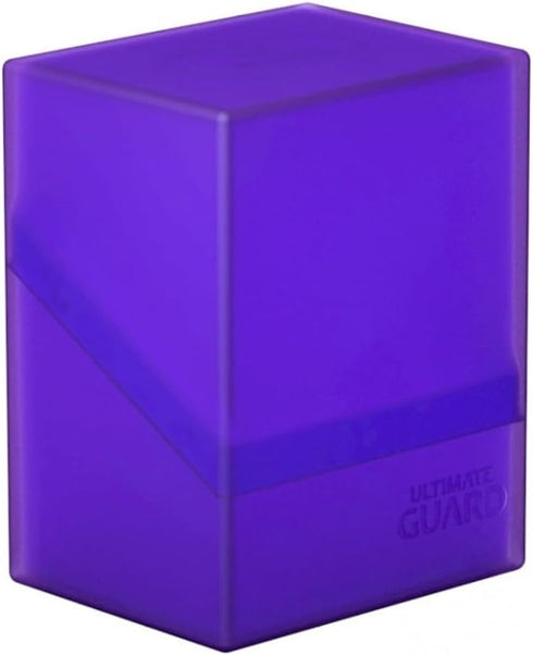 Ultimate Guard Boulder 80+ Deck Case for 80 Double-Sleeved TCG Cards - Amethyst, Secure Storage