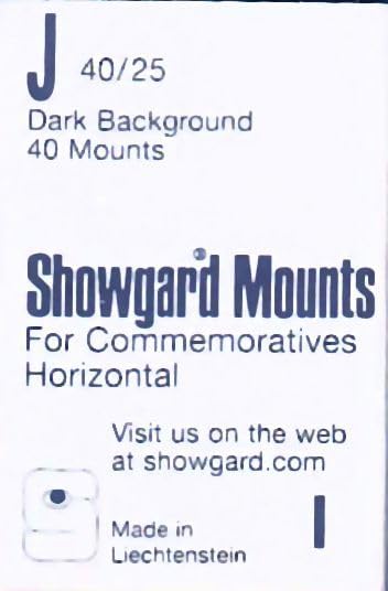 Pre-Cut Black Stamp Mounts, Size J40/25