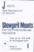 Pre-Cut Black Stamp Mounts, Size J40/25