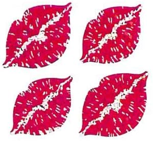 Bulk Roll Prismatic Stickers - Mini Lips, 100 Repeats