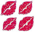 Bulk Roll Prismatic Stickers - Mini Lips, 100 Repeats