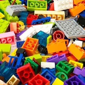 Brick Loot 1,000 Building Blocks with Storage Box Organizer, Fun Toy Bricks for Kids & Adults 6 Year Old+, Compatible