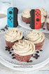 24PCS Video Game Cupcake Toppers: Switch Game Controller Theme Decorations for Boys Birthday Party
