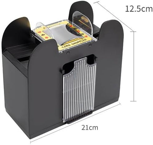 6 Deck Automatic Card Shuffler - USB/Battery-Operated Uno Shuffler for Card Games