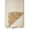 Generic Burp Cloth - Cream Dot with Camel Rosebud Swirl
