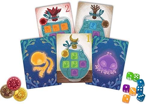 Z-Man Games Noctiluca Board Game - Colorful Dice Game for Kids & Adults, Ages 8+, 1-4 Players, 30 Minute Playtime