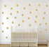 80pcs Gold Polka Dot Wall Decals – Removable Vinyl Stickers for Kids Nursery, Easy Peel Circle Decorations