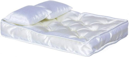 Melody Jane Dolls Houses House Miniature 1:12 Scale Bedroom Bed Accessory Double Mattress & Pillows