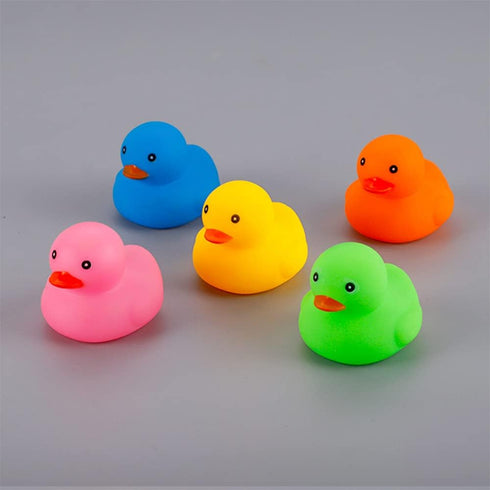 YUERFEILA 15 (2.2) Bath Duck Toys PCS Colorful Mini Rubber Ducks Squeak and Float Duckies Baby Shower Toy Party