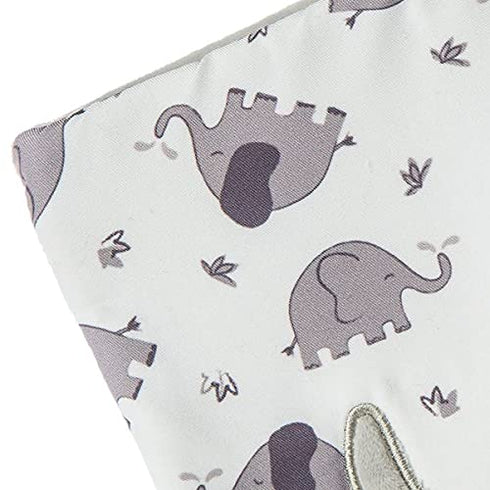 Mary Meyer Afrique Crinkle Teether Toy - Baby Paper and Squeaker - 6 x 6-Inches, Elephant
