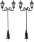 Yardwe 2pcs Miniature Street Light Model, 1:87 Road Light Micro Landscape Ornament for Outdoor Decor