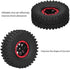 4Pcs RC Racing Tires 120mm, 1/10 Scale Rubber Inflatable Remote Control Model Climbing Car Tire (Red)