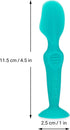 Nuby Diaper Cream Soft Silicone Brush with Suction Base & Travel Case, Mini Size (Aqua)