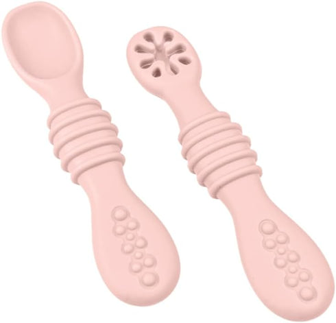 Feeding Kit Stage 1+Stage 2, Self Feeding Utensils for Kids Ages 6 Months Plus
