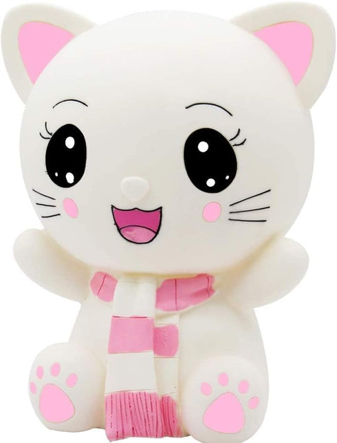 H&W Kitten Money Bank (Pink) - Shatterproof Cat Piggy Bank, First Coin Bank, Best Christmas Birthday Gift for Kids,