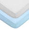 American Baby Company 2 Pack Fitted Crib Sheets, 28" x 52", Soft Breathable Neutral Cotton, Blue and White