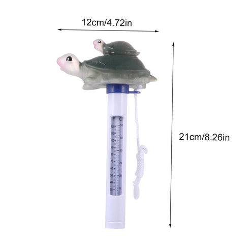 Swimming 0-50c TOYANDONA Floating Turtle Shape Pool Thermometer with String, Waterproof Cartoon Tortoise Thermometer