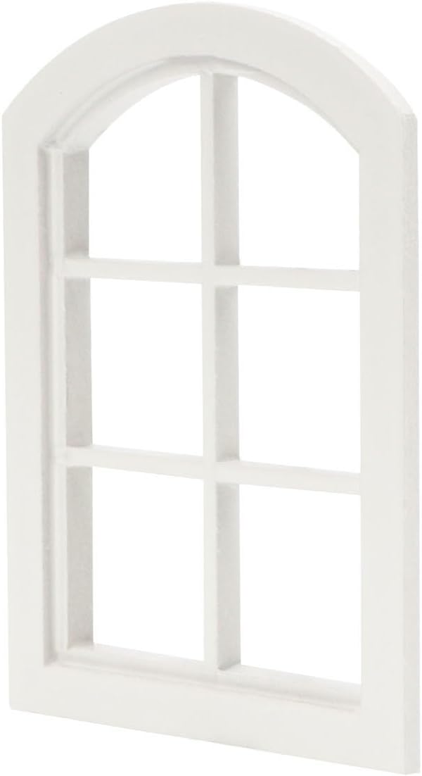 Dollhouse Windows 1 : 12 Scale Miniature 6-Pane Window Frame DIY Mini